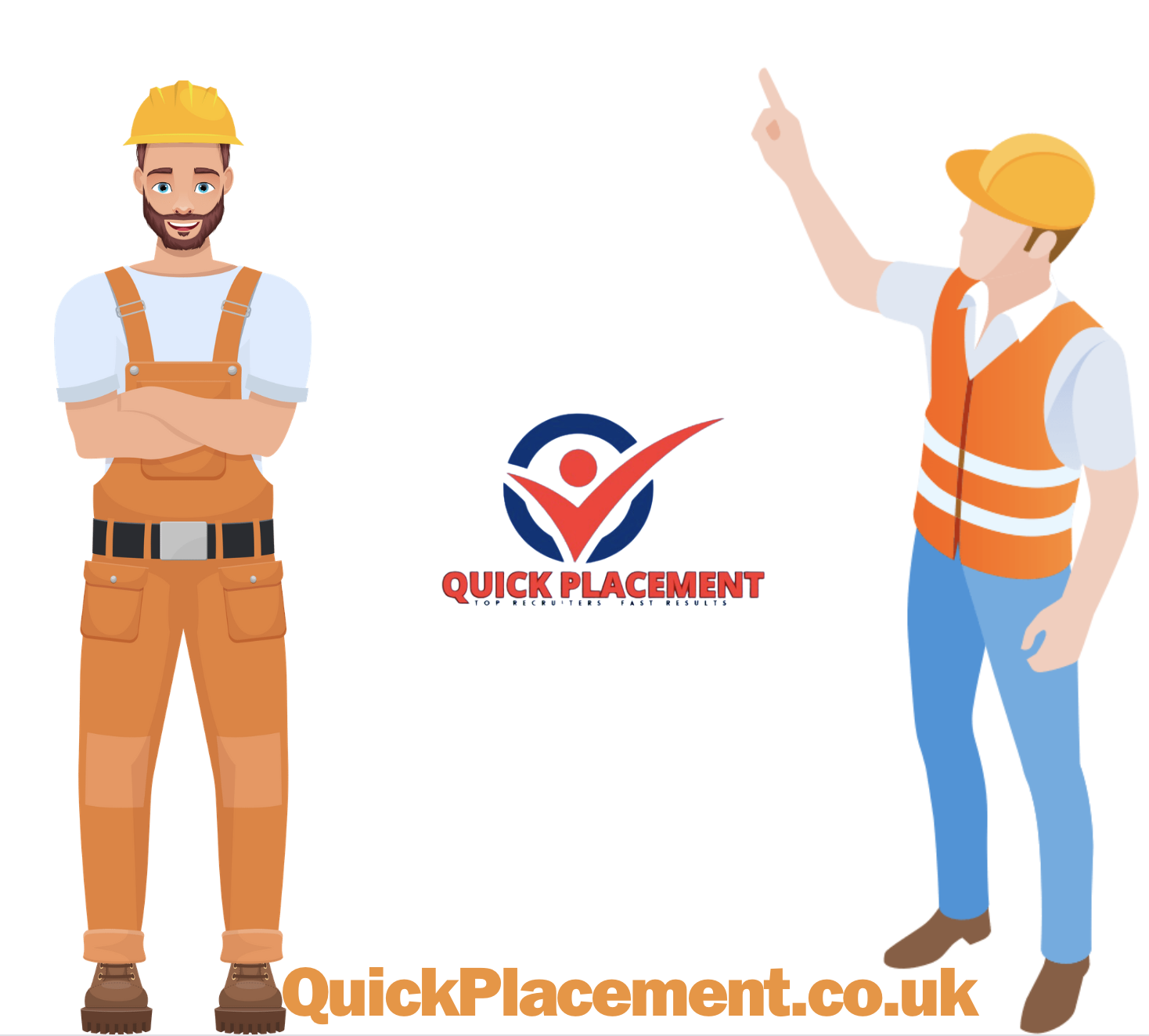 TWO Site Labourers in Quick Placement Uniform on a Construction Site