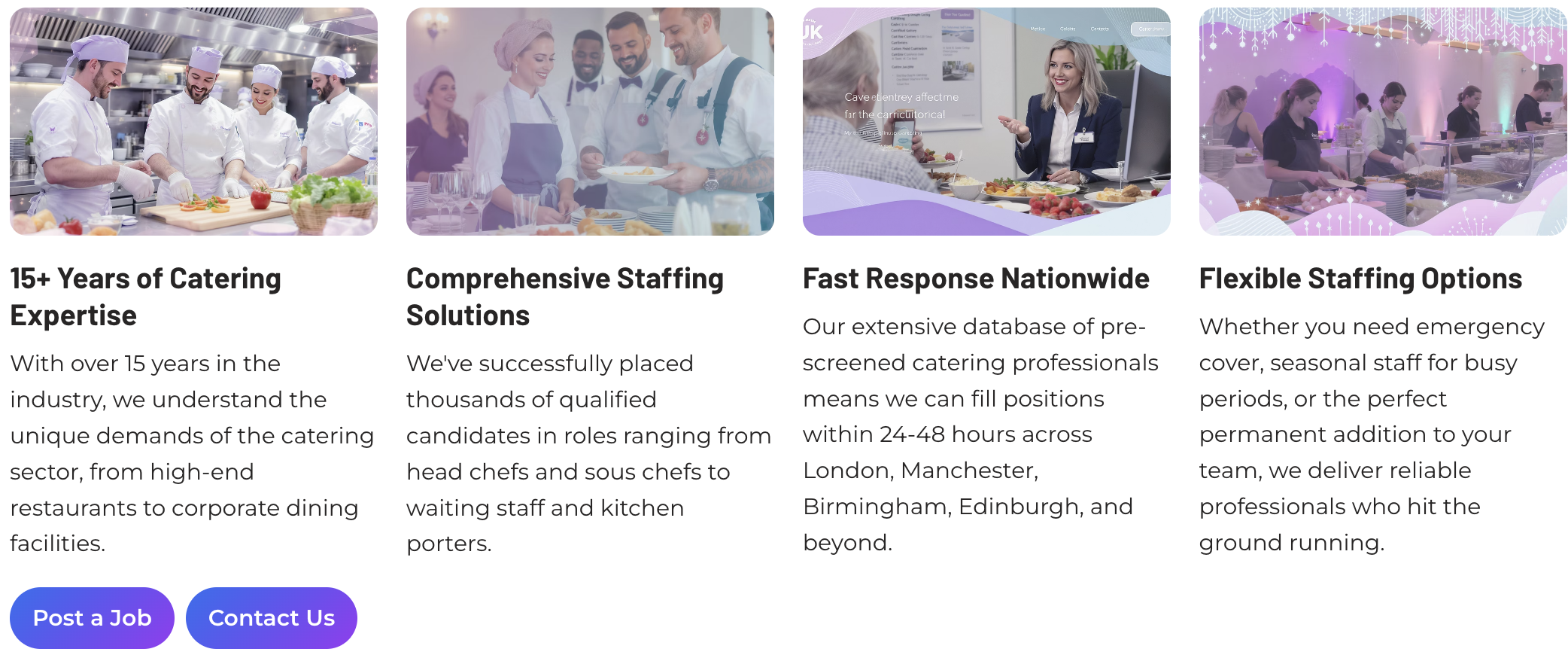 Looking for reliable and skilled catering staff