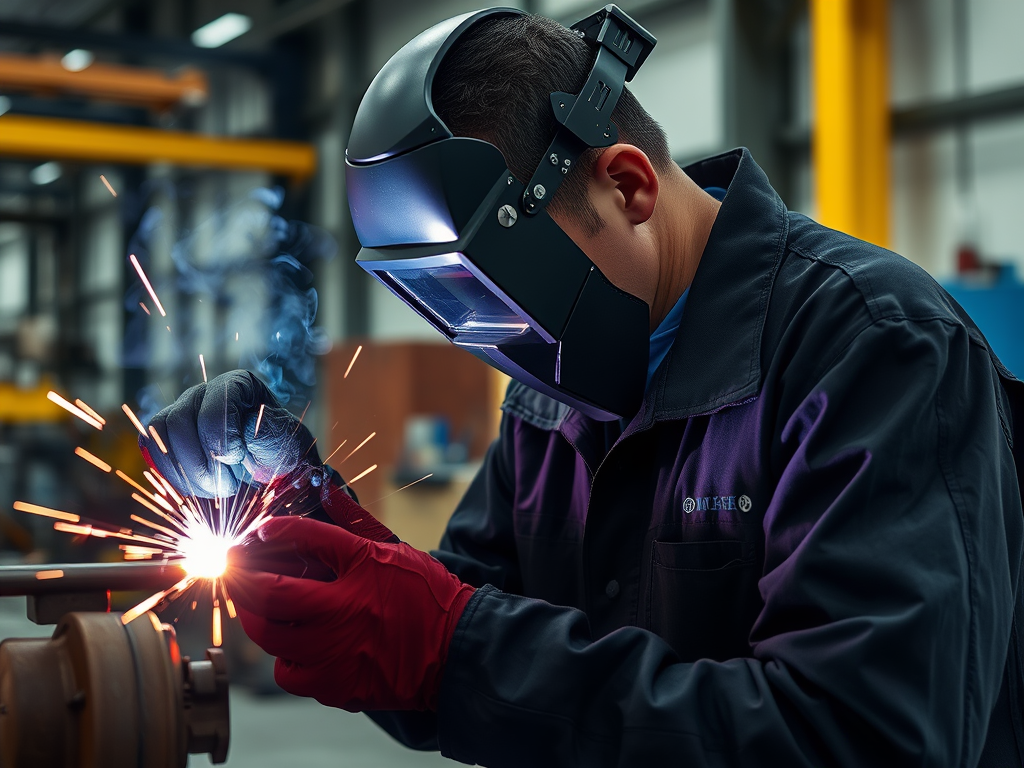 Expert CSWIP Welding Inspector examining a weld in an industrial setting in Vauxhall, June 2025.
