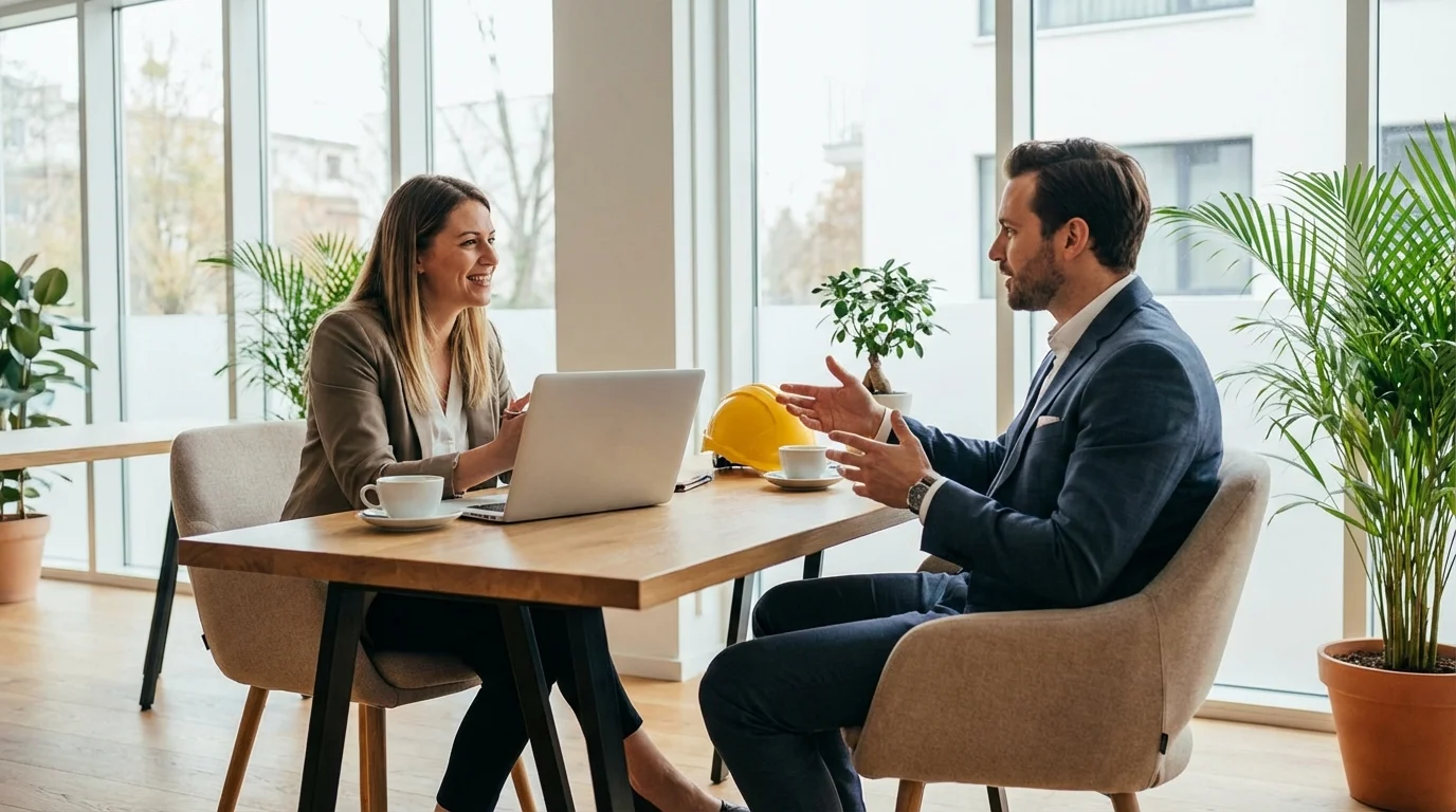 Recruiter interviewing construction worker in Quick Placement Manchester office.jpeg